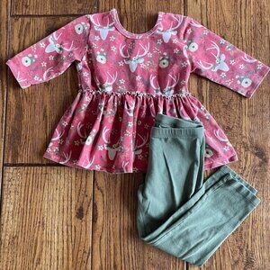 Christmas Peplum Leggings Outfit